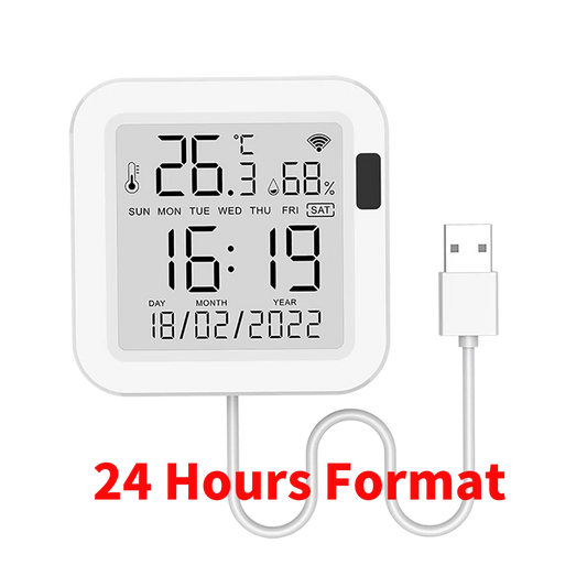 Smart Thermometer hygrometer Tuya WiFi Temperature and Humidity Sensor With Backlight APP Remote Control Work with Tuya Alexa