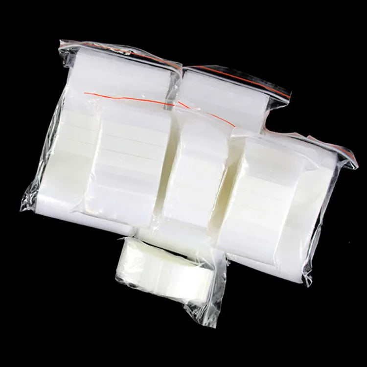 100PCS Clear PE Writable Ziplock Packaging Bag, Resealable Storage Pouch